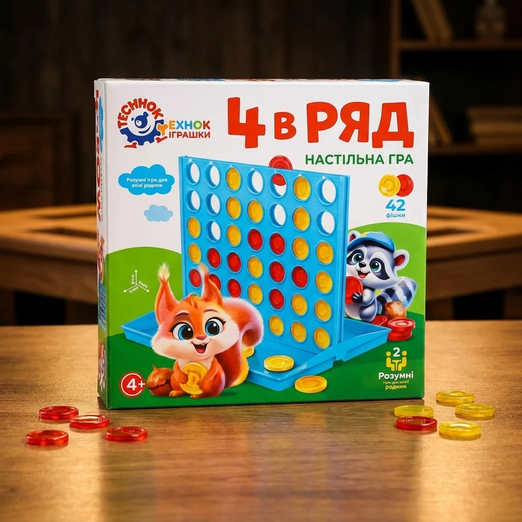 Гра настільна 4+ "Чотири в ряд"