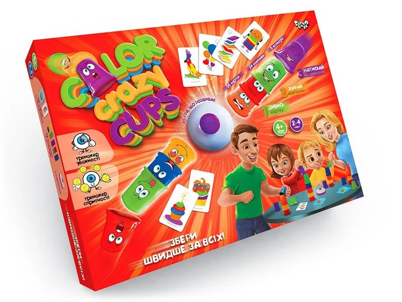 Гра настільна 4+ "Color Crazy Cups"