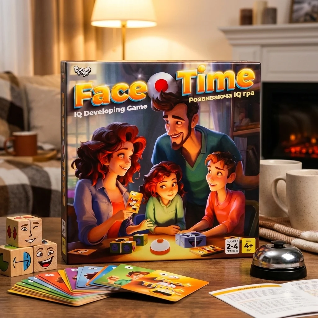Гра настільна 4+ "Face time. Розвиваюча IQ гра"