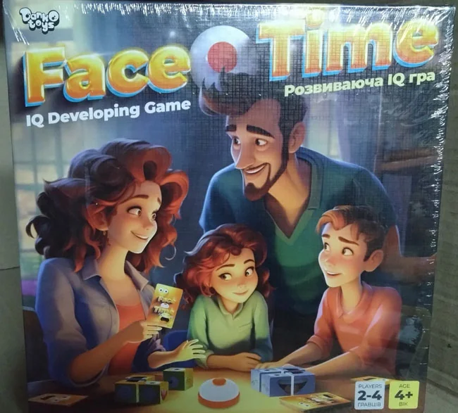 Гра настільна 4+ "Face time. Розвиваюча IQ гра"
