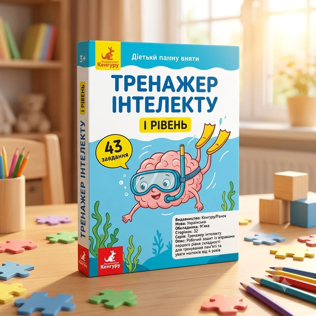 Гра настільна 4+.Тренажер інтелекту.І рівень.(Кенгуру/Ранок)