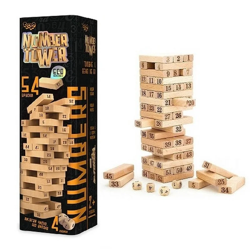 Гра настільна 6+ "Джанга. Number Tower"