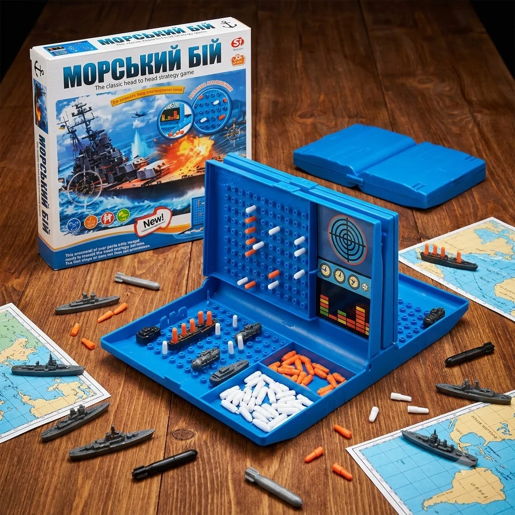 Гра настільна 6+ "Морський бій"