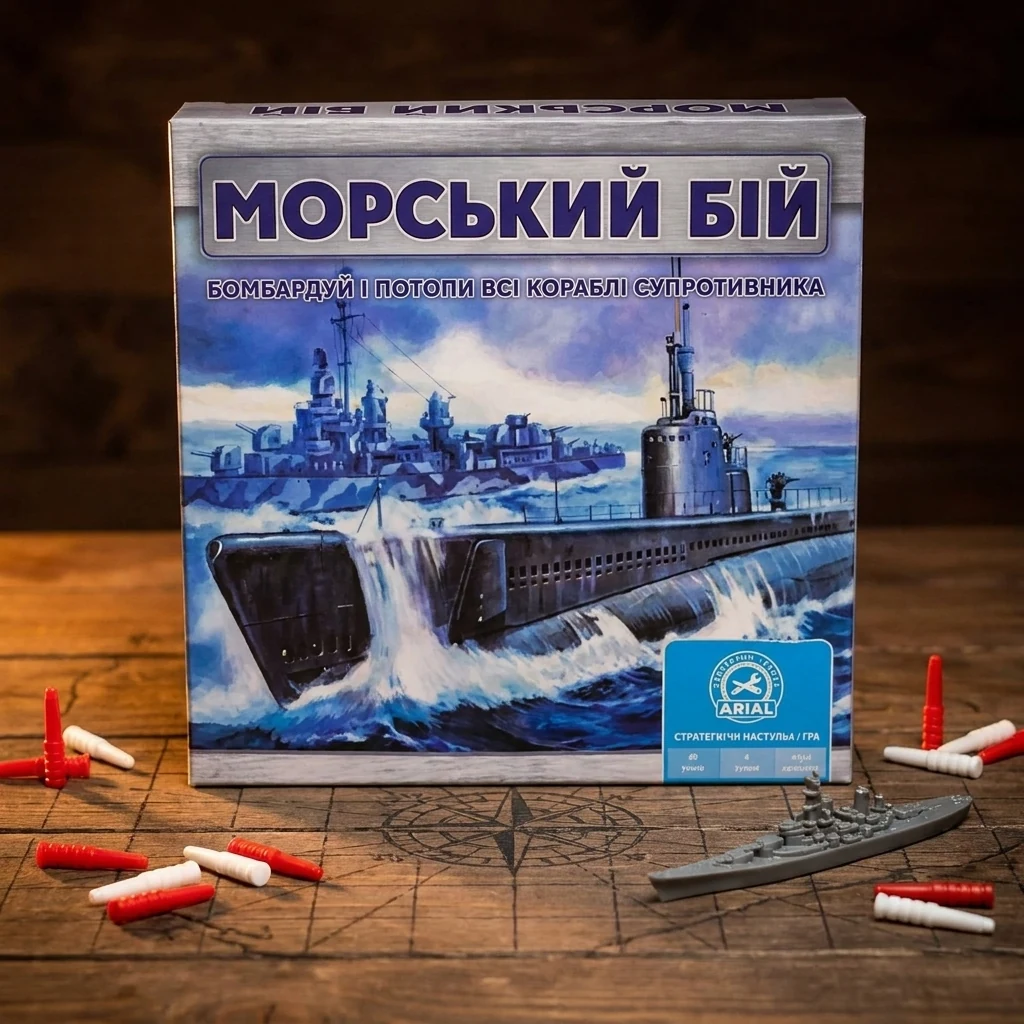 Гра настільна 6+ "Морський бій"