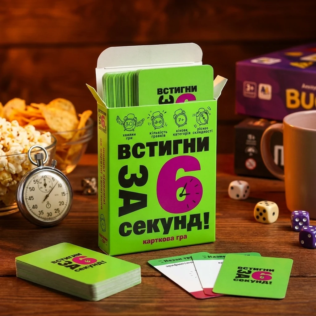 Гра настільна 7+ "Встигни за 6 секунд!" укр. Strateg