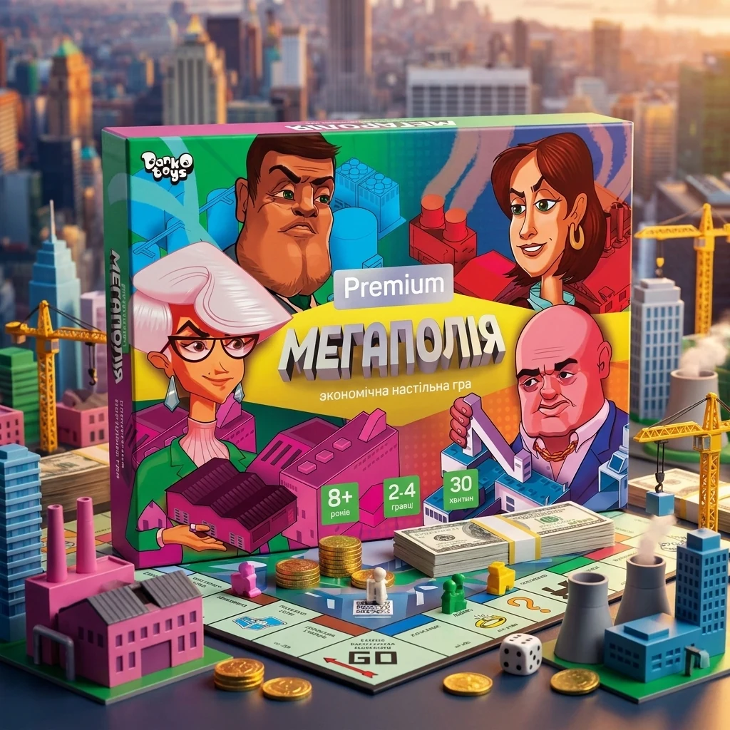 Гра настільна 8+ "Мегаполия Premium" Danko toys