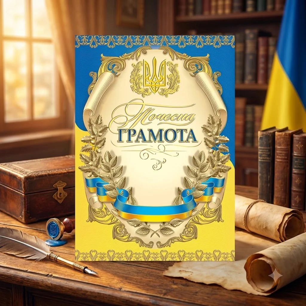 Грамота А3 (Філио №133) "Почесна"