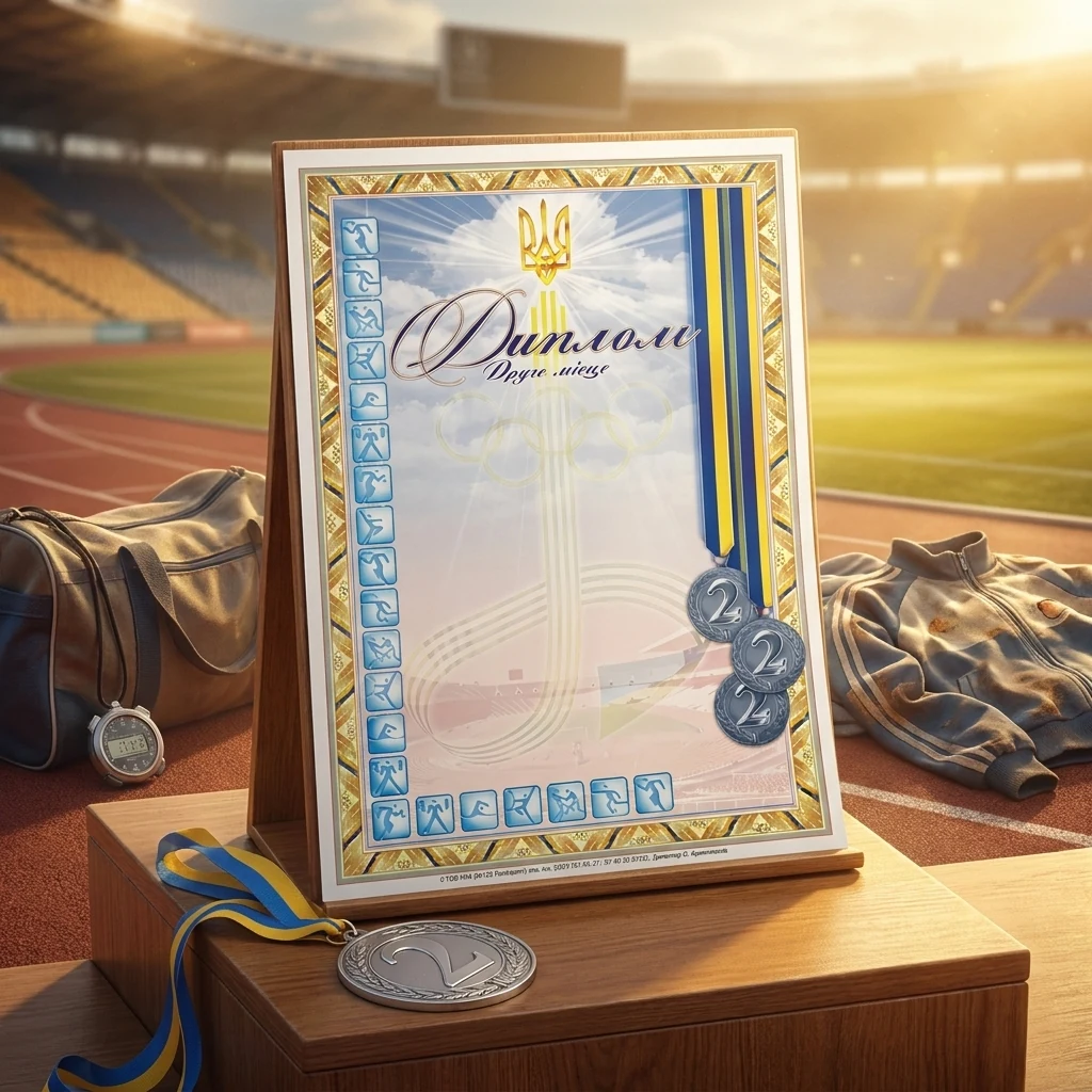 Грамота А4 (№122 Поліпринт) спорт 2 місце