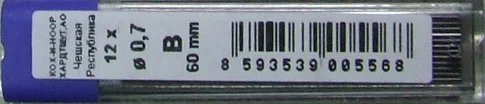Грифелі 0.7 мм B Koh-i-Noor, 12 штук