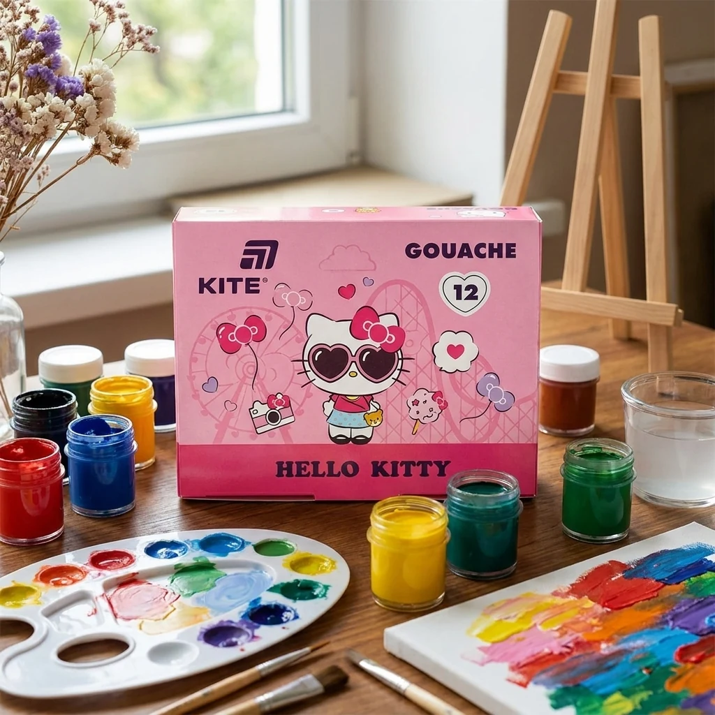 Гуаш 12 кольорів 20 мл "Hello Kitty" Kite