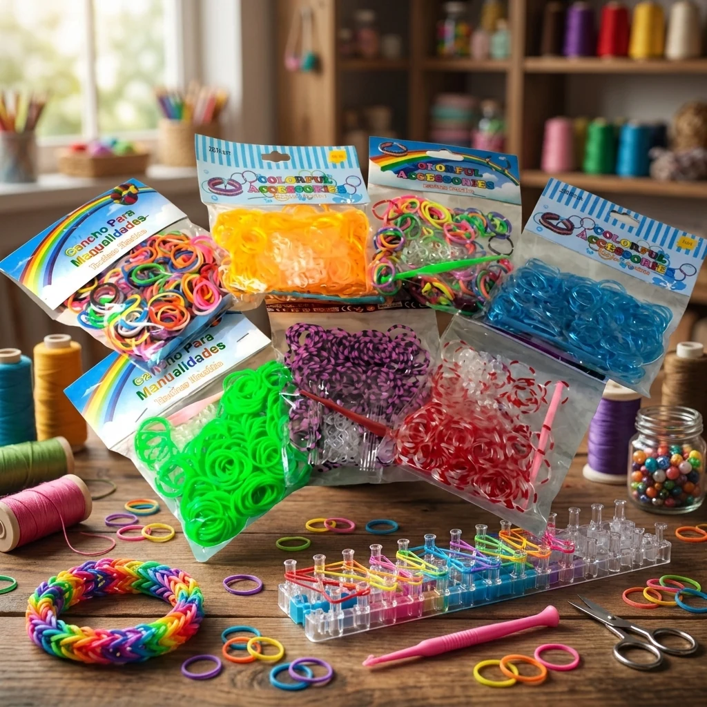 Гумочки для плетіння "Rainbow Loom" 200 шт