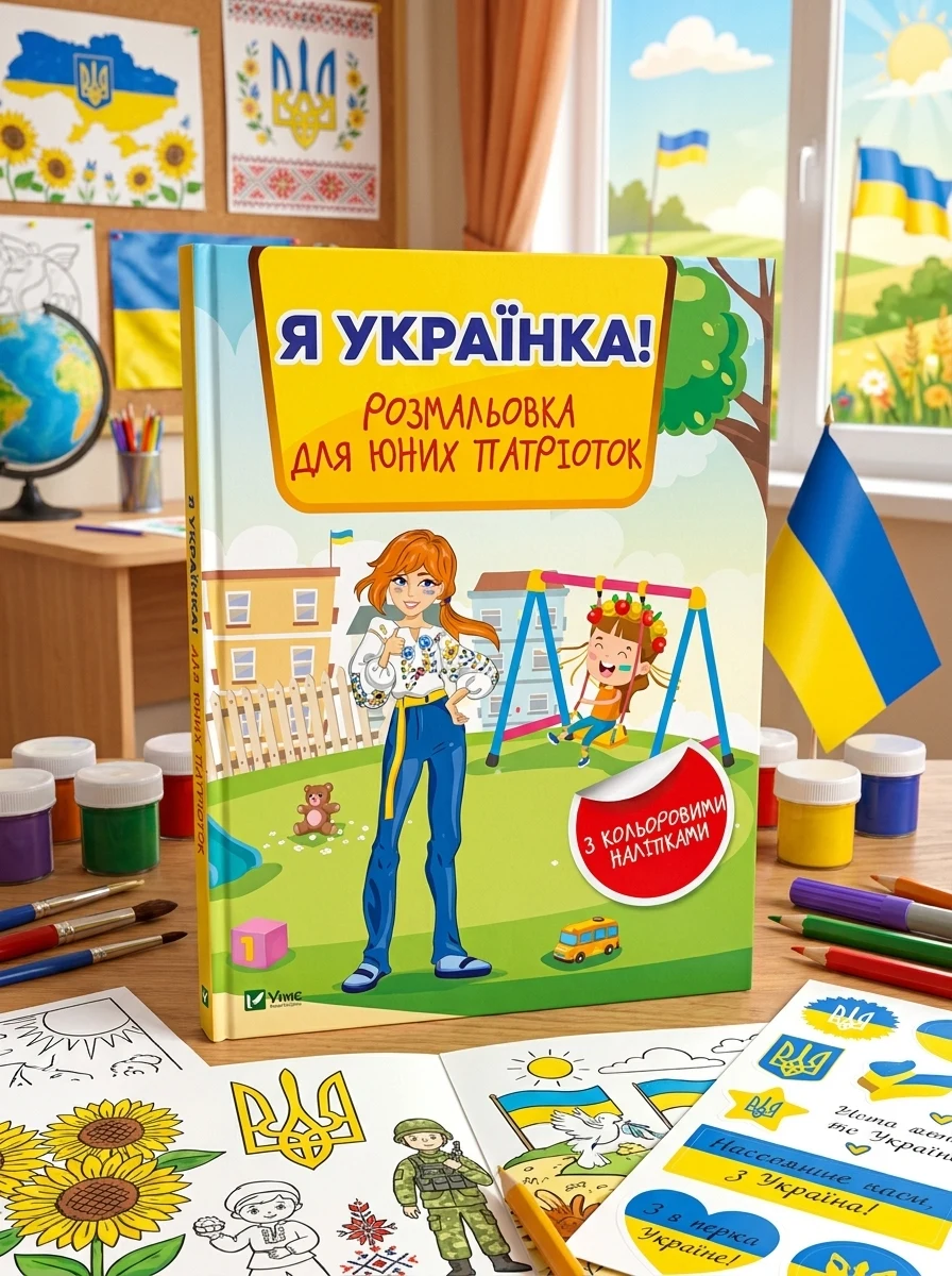 Я українка! Розмальовка для юних патріоток