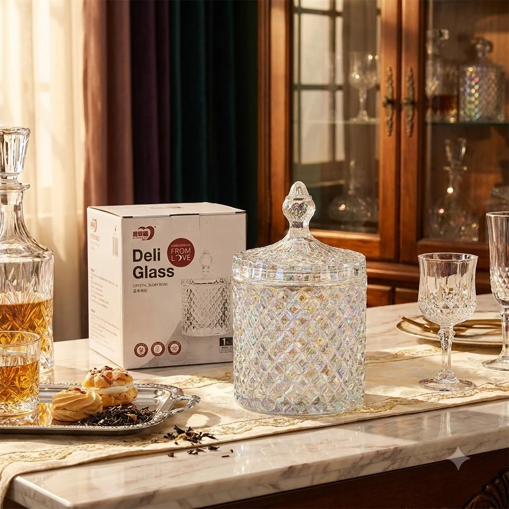 Ємність для зберігання скло 600мл Crystal