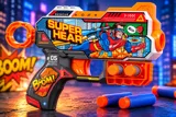 Іграшковий пістолет мех. з м`якими набоями Super Hear 20 х 13.5см — фото 1