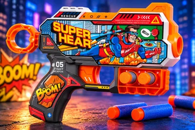 Іграшковий пістолет мех. з м`якими набоями Super Hear 20 х 13.5см