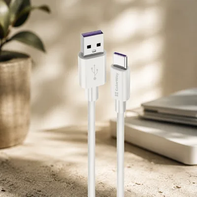 Кабель Colorway USB - Type-C (швидка зарядка) 5.0А 1м білий (CW-CBUC019-WH)