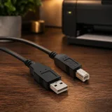 Кабель для принтера USB 2.0 AM/BM 1.8m Digitus (AK-300102-018-S) — фото 1