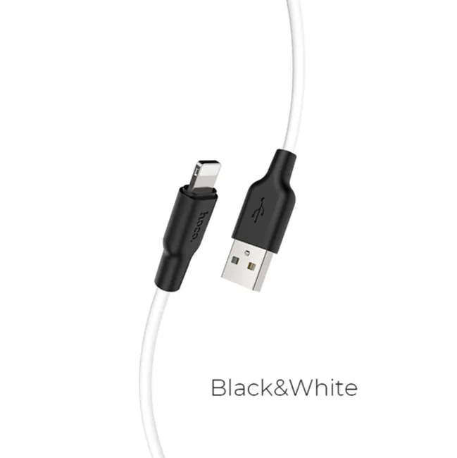 Кабель USB Lightning 1.0м Hoco X21 Plus Black+White