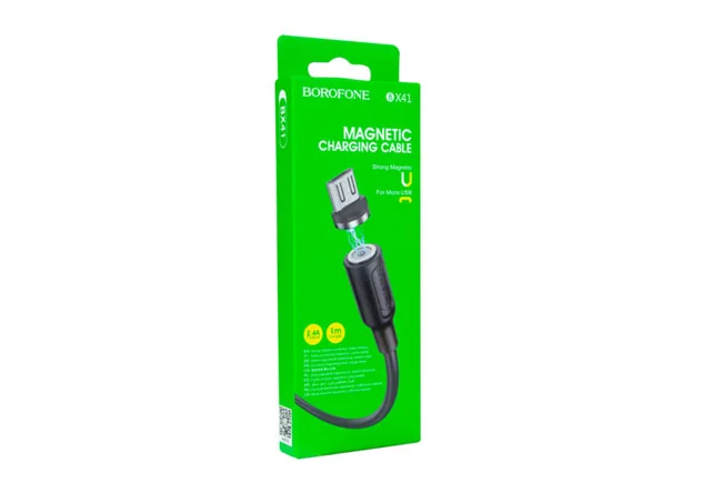 Кабель USB-Micro 1.0м магнітний Borofone BX41