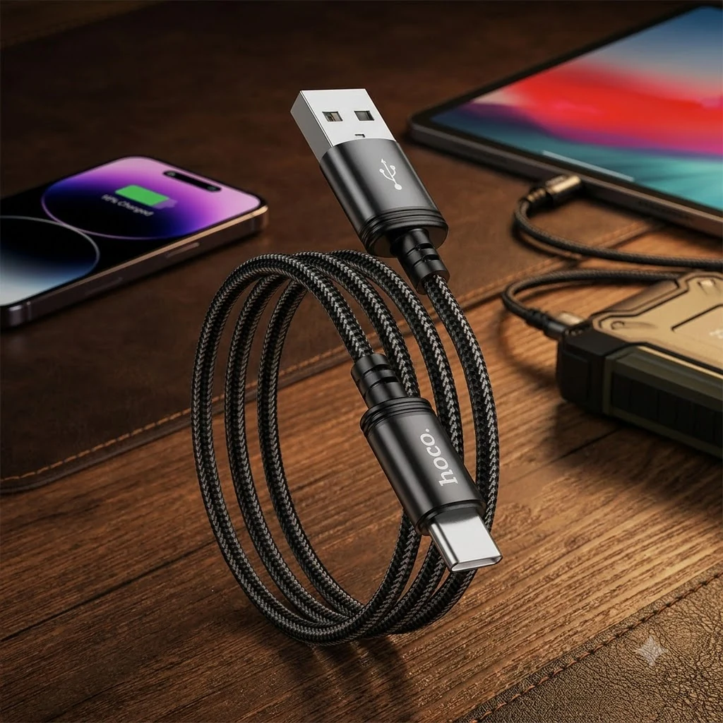 Кабель USB-Type-C 1.0м Hoco X89 Black