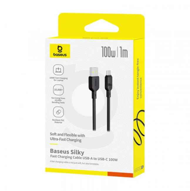 Кабель USB Type-C Baseus Silky Series Fast Charging 100W — фото 3