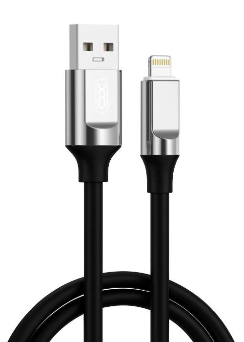 кабель XO NB251 Liquid Silicone Rubber USB-A to Lightning - 6A - 1m (Чорний) — фото 2