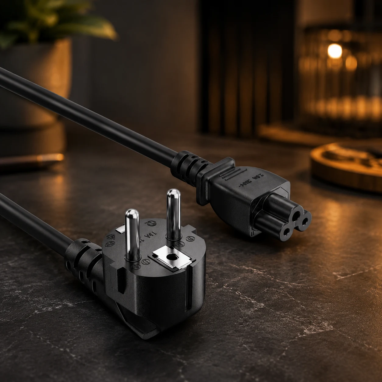 Кабель живлення C5 1.8m black ColorWay (CW-CBP083-BK) — Миші, клавіатури, навушники