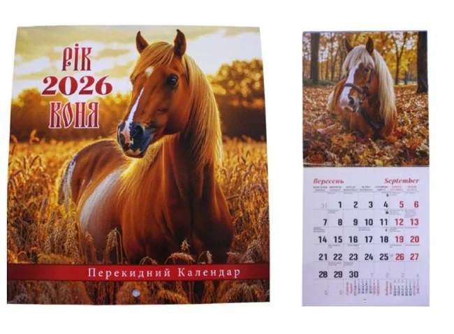 Календар настін. перекидий В5 скоба-квадрат міні 200*220 — фото 2