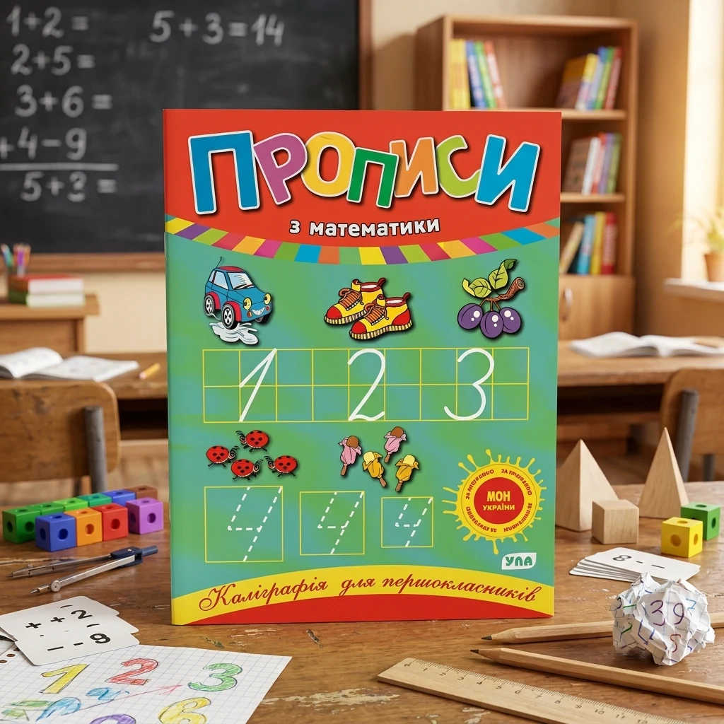 Каліграфія для першокласників. Прописи з математики