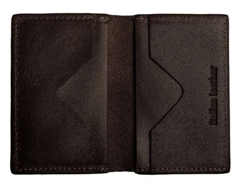 Кардхолдер шкіра (Grande Pelle) чорний 10*6,5 см — фото 2