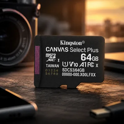 Карта пам`яті MicroSDXC 64GB UHS-I Class 10 Kingston Canvas Select Plus R150MB/s (SDCS3/64GBSP)