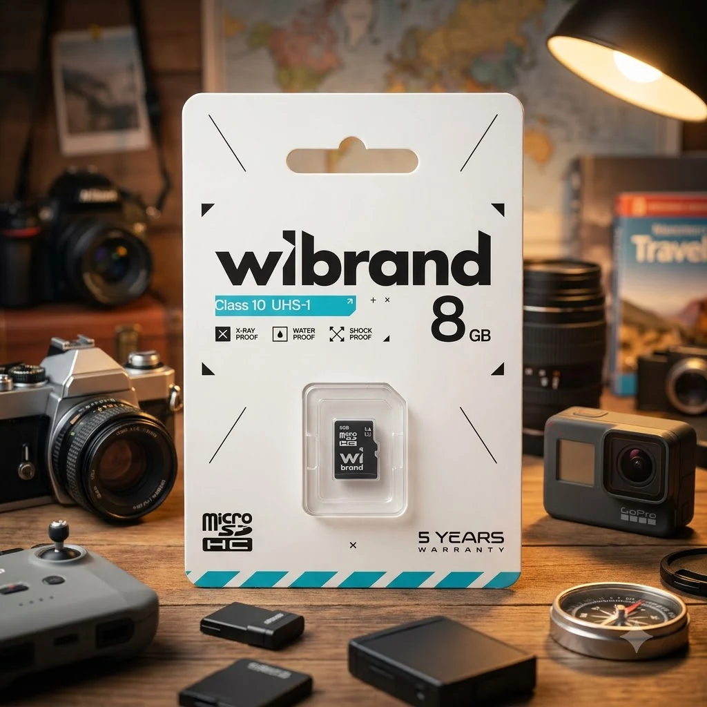 Карта пам'яті Micro SDHC 8Gb Mibrand/Wibrand UHS-1 (Сlass 10), без адаптера