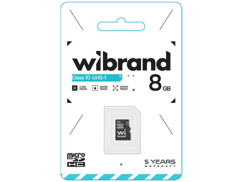 Карта пам'яті Micro SDHC 8Gb Mibrand/Wibrand UHS-1 (Сlass 10), без адаптера — фото 2