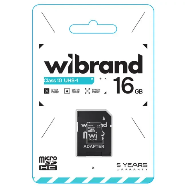 Карта пам'яті Wibrand microSDHC (UHS-1) 16Gb class 10 — фото 3
