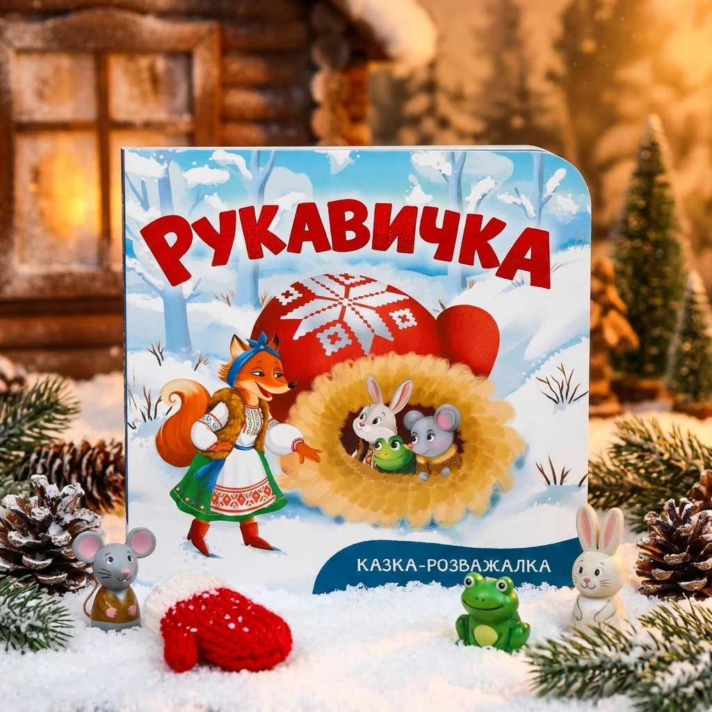 Картонка 15х16. Казка-розважалка. Рукавичка