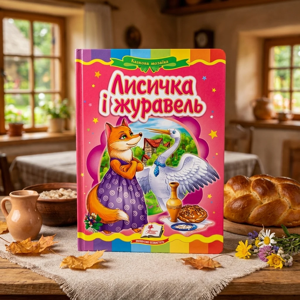 Картонка. Казкова мозаїка. Лисичка і журавель. Пегас