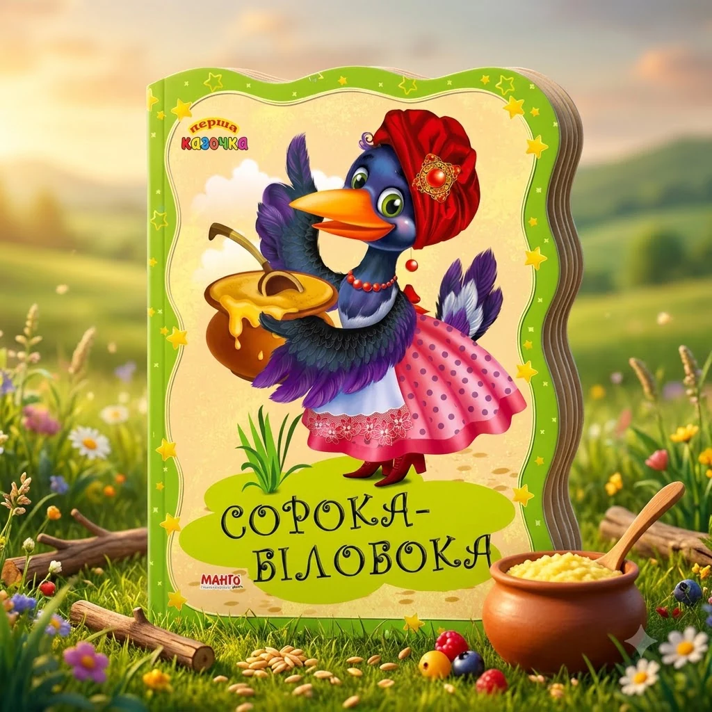 Картонка. Перша казочка. Сорока-білобока