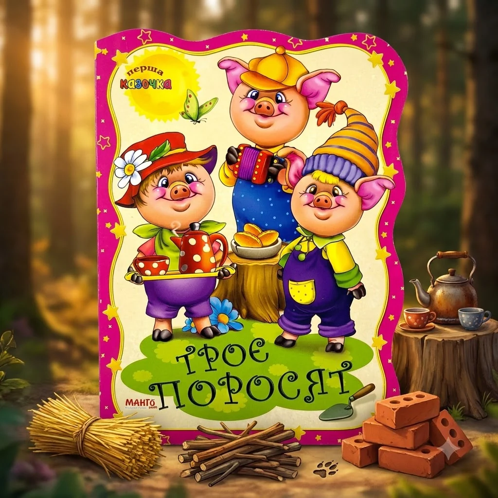 Картонка. Перша казочка. Троє поросят