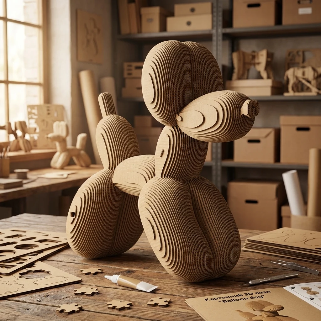 Картонний 3D пазл "Balloon dog"
