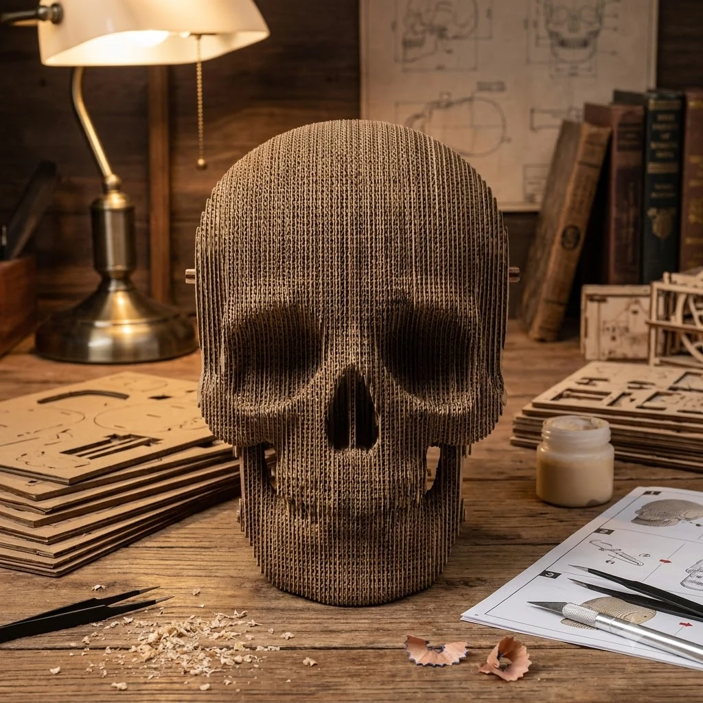 Картонний 3D пазл "Череп"