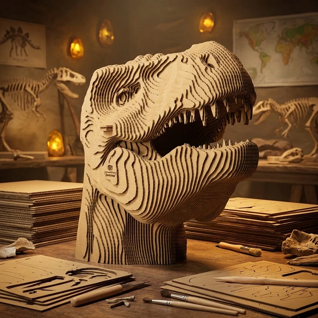 Картонний 3D пазл "Динозавр"