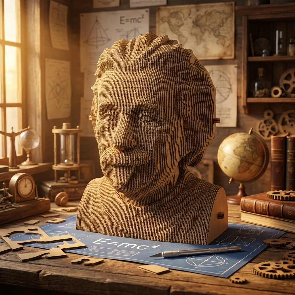 Картонний 3D пазл "Ейнштейн"