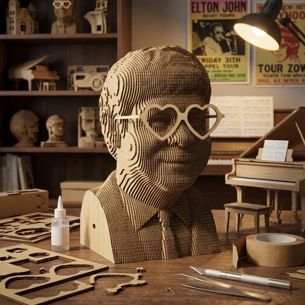 Картонний 3D пазл "Елтон Джон"