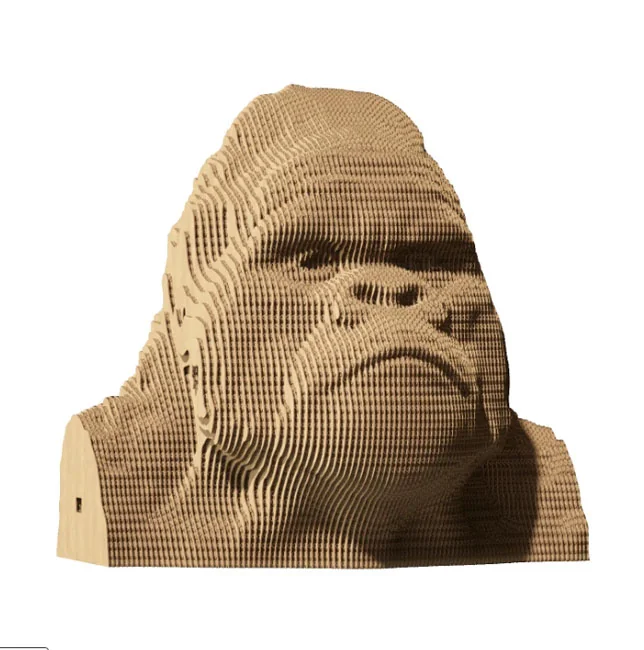 Картонний 3D пазл "Горила" — фото 2