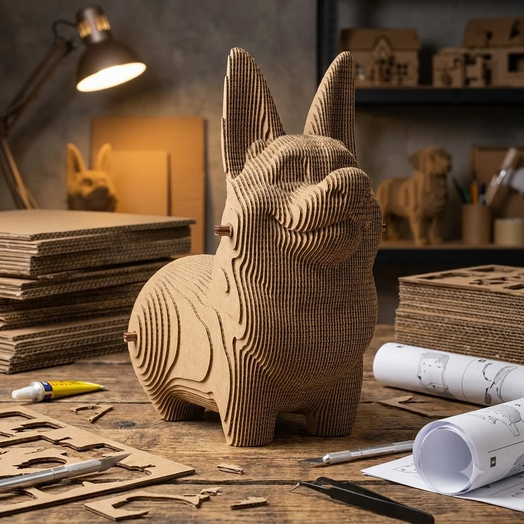 Картонний 3D пазл "Коргі"