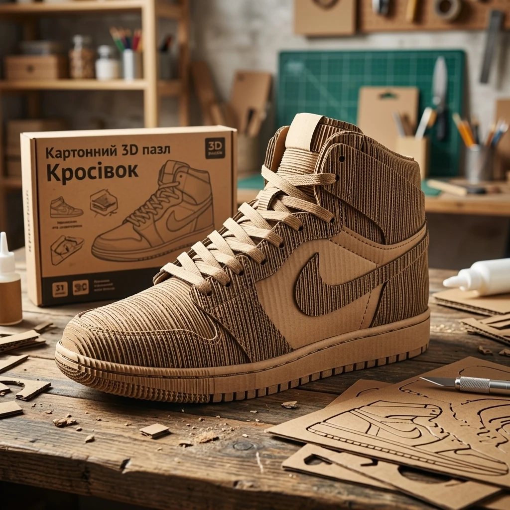 Картонний 3D пазл "Кросівок"