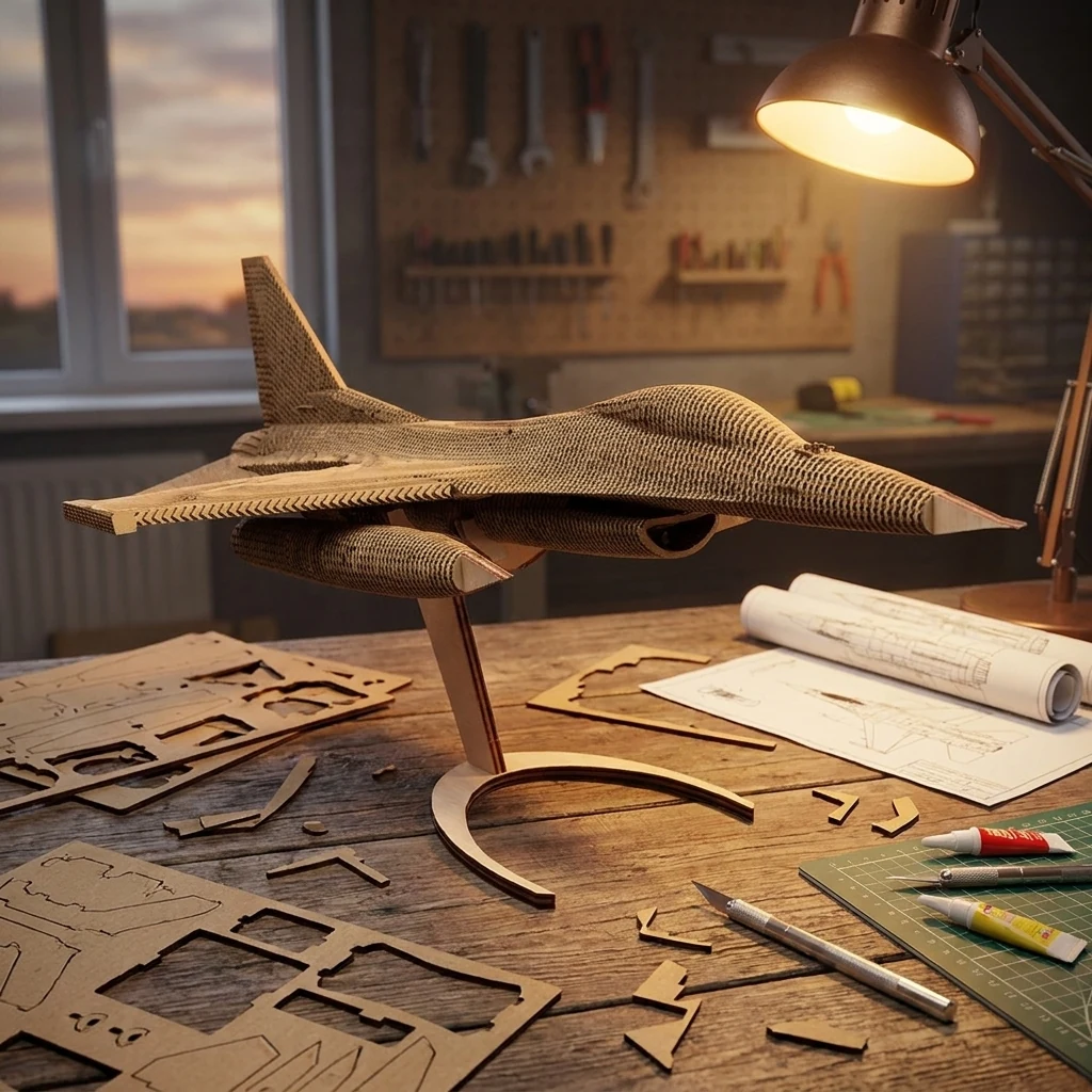 Картонний 3D пазл "Літак F-16"