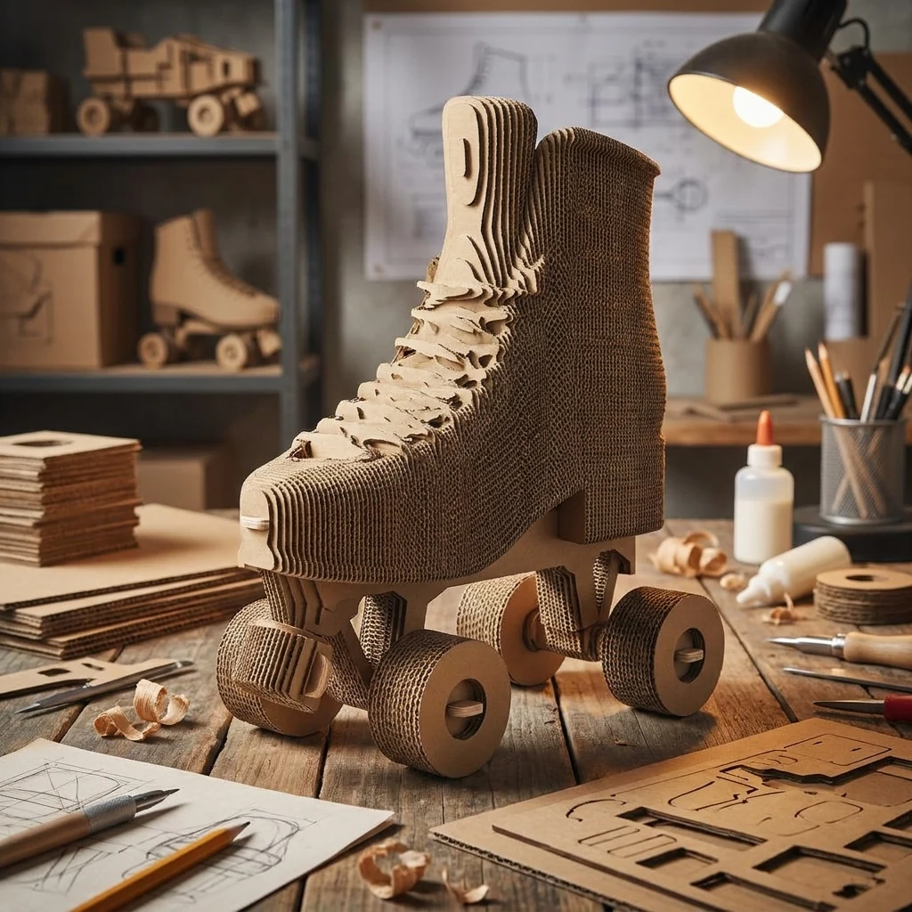 Картонний 3D пазл "Ролики"