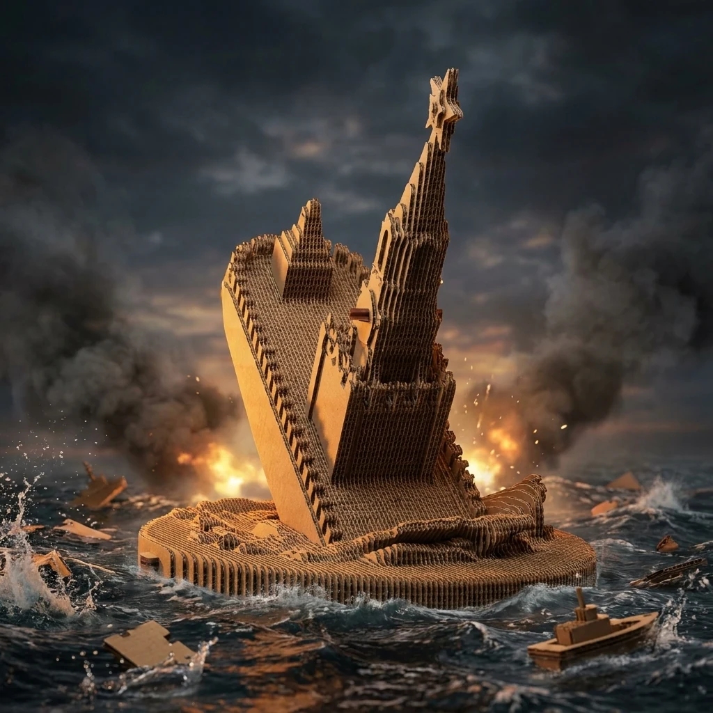 Картонний 3D пазл "Руський воєнний корабель"