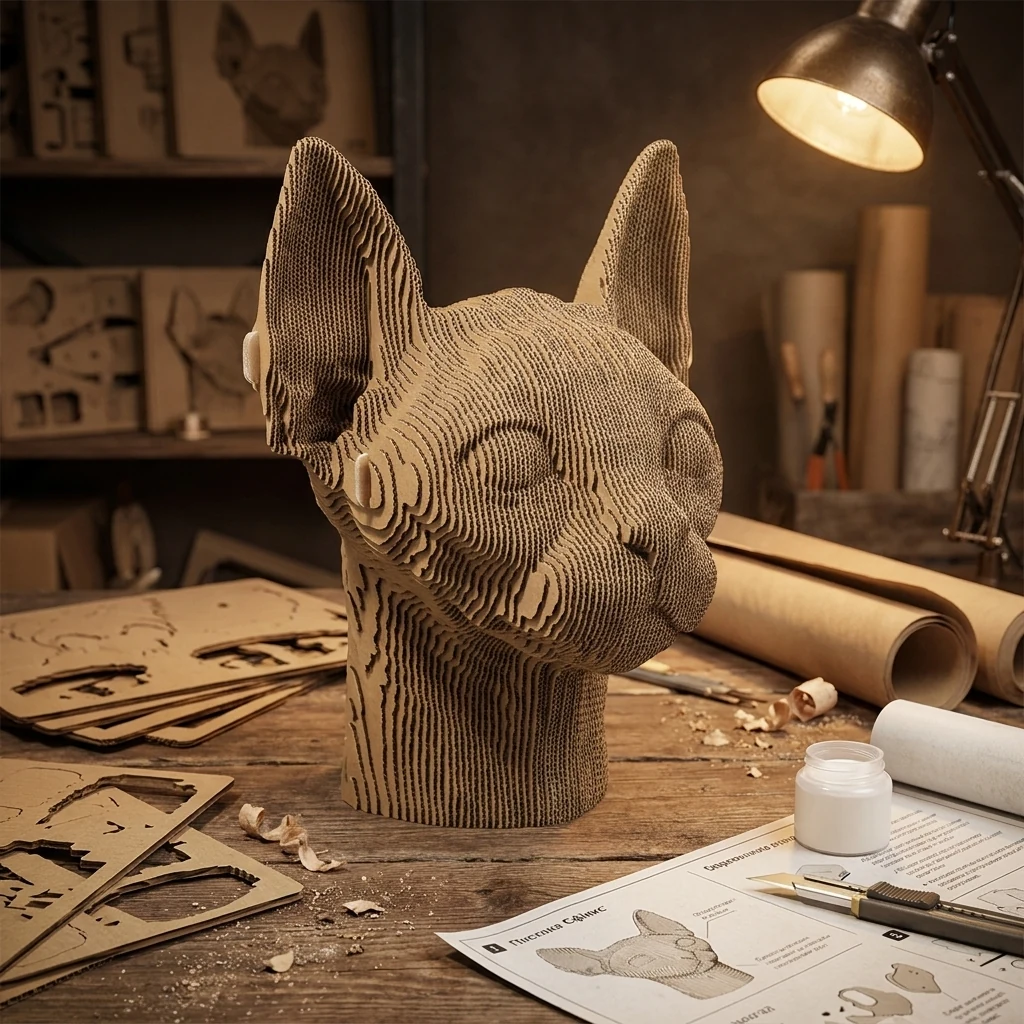 Картонний 3D пазл "Сфінкс"